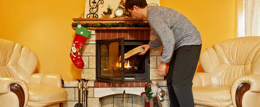 Rusted Metal Fireplace Restoration in Troy, Alabama